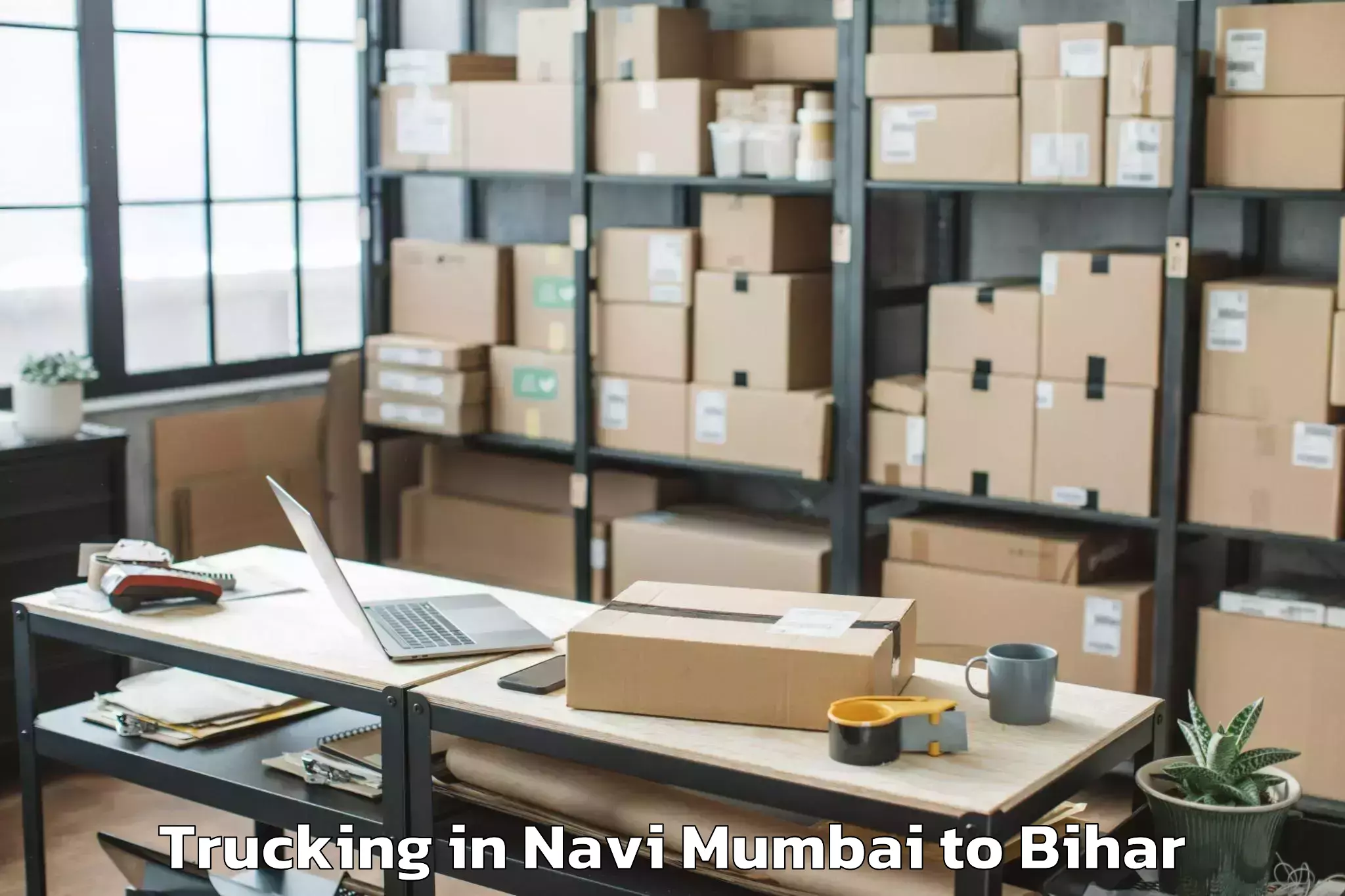 Book Navi Mumbai to Islamnagar Aliganj Trucking